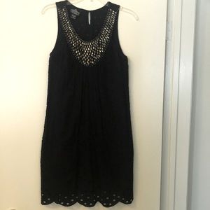 Black eyelet dress